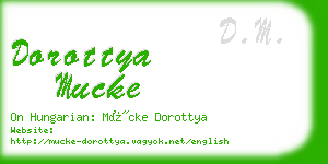 dorottya mucke business card